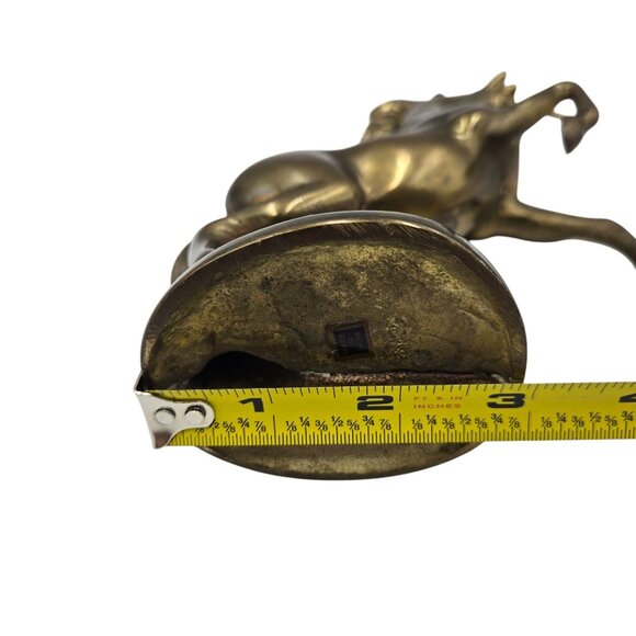 Vintage Brass Rearing Unicorn Figurine With Flowing Mane & Tail - Picture 11 of 16